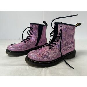 NWOB DR. MARTENS AIR WAIR WOMEN'S 1460 METALLIC PINK BOOTS SZ.‎ 5 BOUNCING SOLES